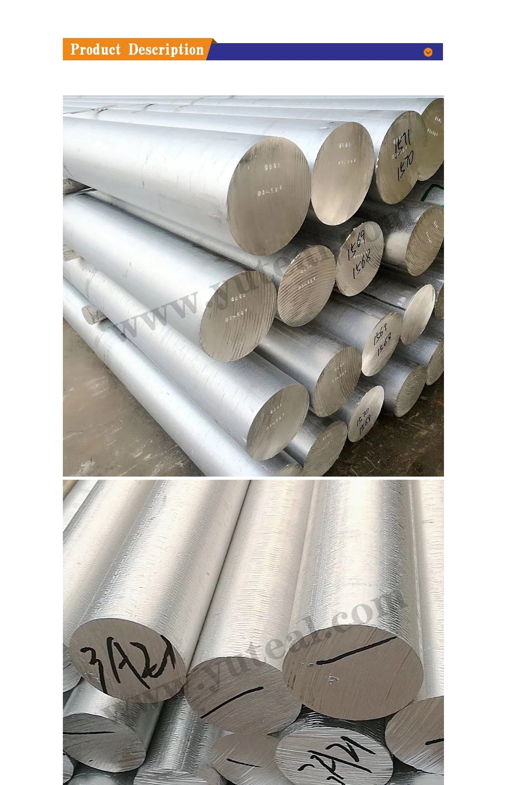 Factory Direct Extruded Aluminum Round Bar 6351 6463 6A02 Aluminum/Aluminium Bar